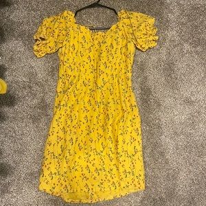Floral yellow dress